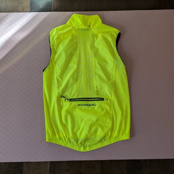Louis Garneau Cycling Vest – Men’s Size S (Yellow, Full Zip) - Picture 2 of 4